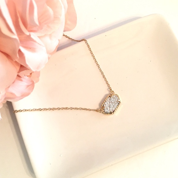 Silver Druzy Necklace - Picture 5 of 6